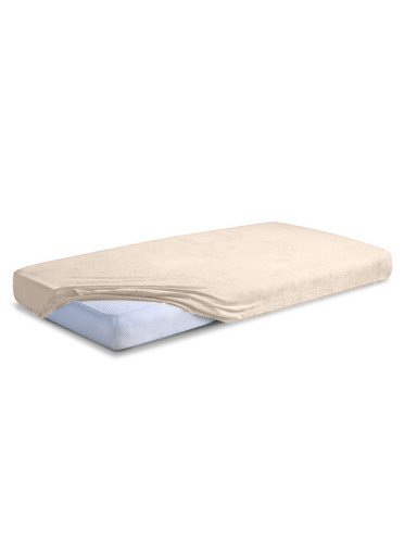 MATEX FROTTE PREMIUM lakštas su elastine juosta 70x140 [TB0026_15] smėlio spalvos