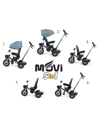 MILLY MALLY Triratukas MOVI 5in1 Mėlynas 2489-Triratukai-Dviratukai ir triratukai
