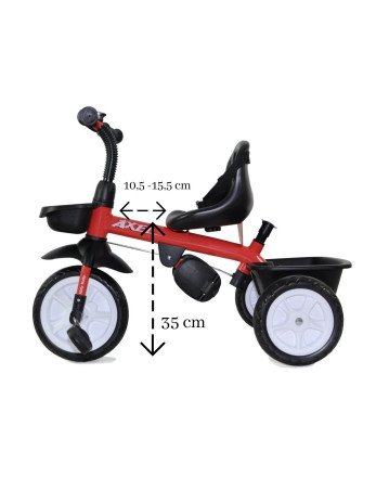 MILLY MALLY Triratukas AXEL Raudonas 3118-Triratukai-Dviratukai ir triratukai