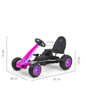 MILLY MALLY 3128 Pedalinis kartingas Viper Pink