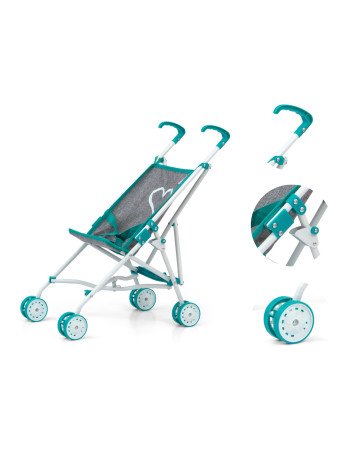 MILLY MALLY 3237 Julia Prestige Mint lėlių vežimėlis