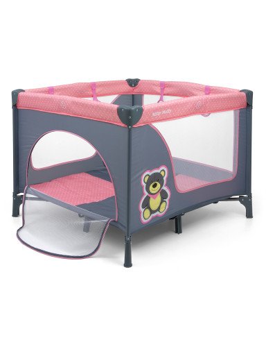MILLY MALLY Kūdikio lovytė-maniežas FUN Pink Bear 3416