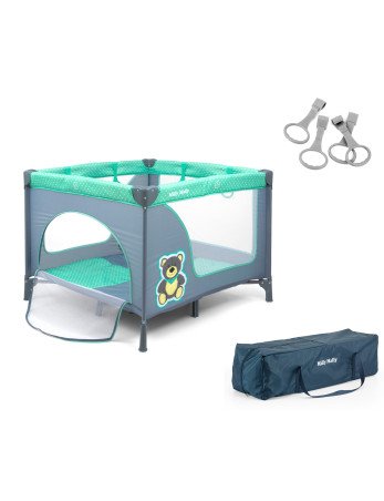 MILLY MALLY Kūdikio lovytė-maniežas FUN Mint Bear 3417