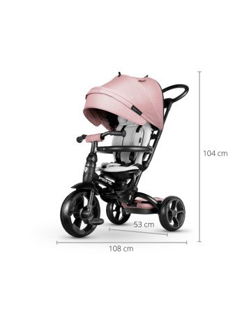 MILLY MALLY Triratukas QPLAY New Prime Rožinė 4086-Triratukai-Dviratukai ir triratukai