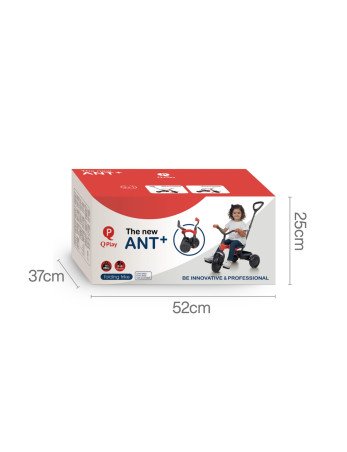 MILLY MALLY Triratukas QPLAY Ant Plus Tamsiai pilka 4542-Triratukai-Dviratukai ir triratukai