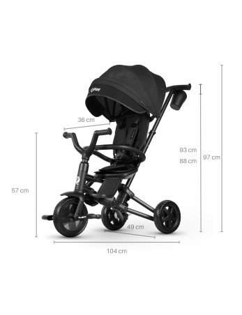 MILLY MALLY Triratukas QPLAY Nova Niello Juoda 5241-Triratukai-Dviratukai ir triratukai