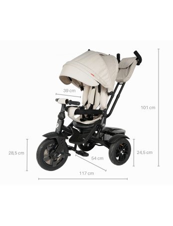 MILLY MALLY Triratukas QPLAY Premium Dramblio kaulo spalvos 5392-Triratukai-Dviratukai ir triratukai