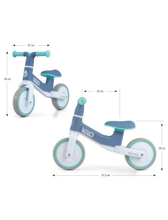 MILLY MALLY Balansinis dviratis Velo Mėtų spalvos 5480-Balansiniai dviratukai-Dviratukai ir triratukai