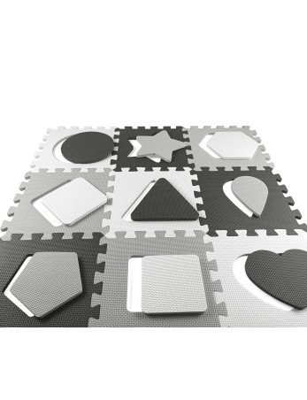 MILLY MALLY 5613 Putų kilimėlio dėlionė 25vnt. Jolly 3x3 formos - pilkos spalvos