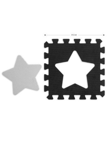 MILLY MALLY 5613 Putų kilimėlio dėlionė 25vnt. Jolly 3x3 formos - pilkos spalvos