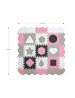 MILLY MALLY 5614 Dėlionių kilimėlis Jolly 3x3 Shapes - rožinis pilkas