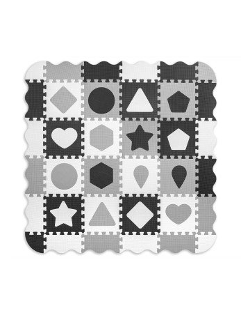 MILLY MALLY 5616 Putų kilimėlio dėlionė 36 vnt. Jolly 4x4 formos - pilkos spalvos