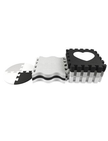 MILLY MALLY 5616 Putų kilimėlio dėlionė 36 vnt. Jolly 4x4 formos - pilkos spalvos