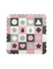 MILLY MALLY 5617 Dėlionių kilimėlis Jolly 4x4 Shapes - rožinis pilkas