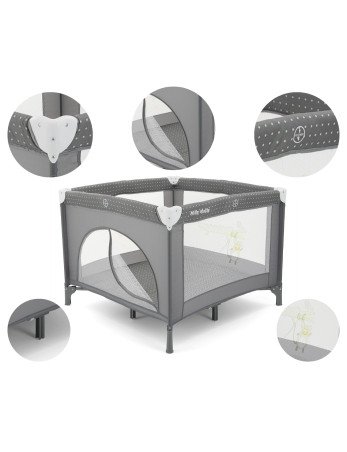 MILLY MALLY Žaislinė lovytė FUN Gray