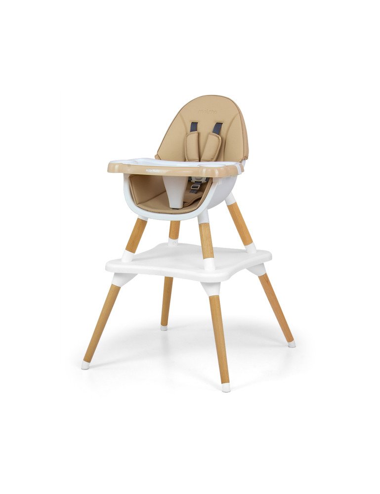 MILLY MALLY 2-in-1 maitinimo kėdutė Malmo Beige-Maitinimo kėdutės-Vaiko kambarys