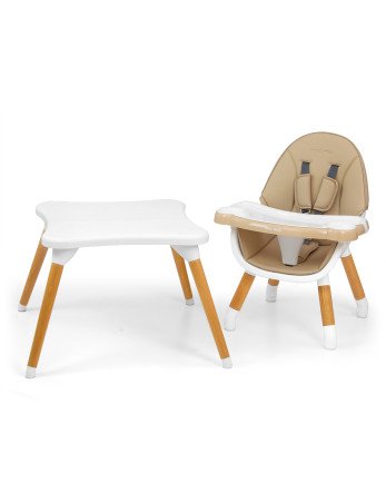 MILLY MALLY 2-in-1 maitinimo kėdutė Malmo Beige-Maitinimo kėdutės-Vaiko kambarys