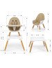 MILLY MALLY 2-in-1 maitinimo kėdutė Malmo Beige-Maitinimo kėdutės-Vaiko kambarys