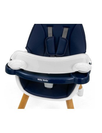 MILLY MALLY Maitinimo kėdutė 2-in-1 Malmo Navy-Maitinimo kėdutės-Vaiko kambarys
