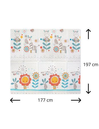 MILLY MALLY sulankstomas putplasčio kilimėlis Play Zebra