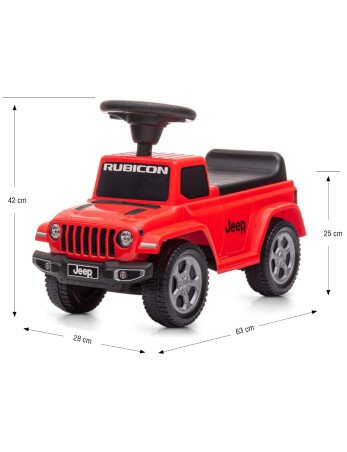 MILLY MALLY Jeep Rubicon Gladiator raudona transporto priemonė