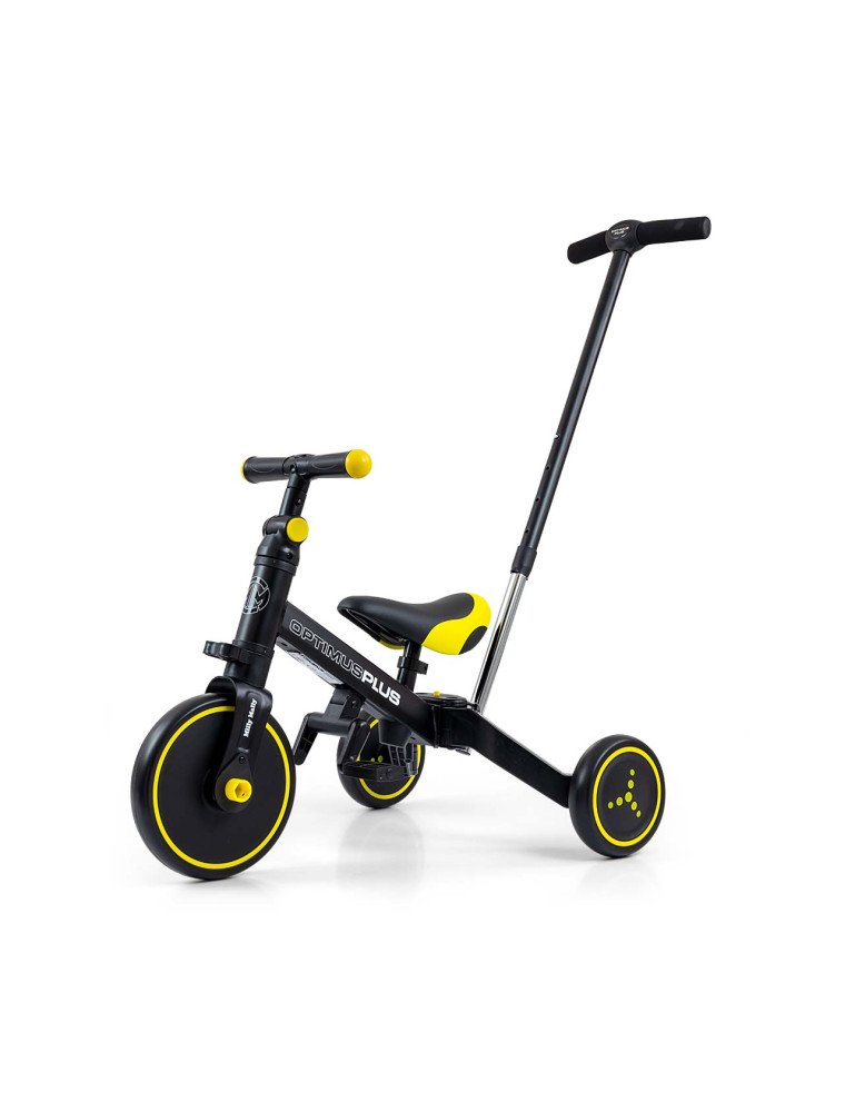 MILLY MALLY Triratukas OPTIMUS Plus 4in1 Juoda-Triratukai-Dviratukai ir triratukai