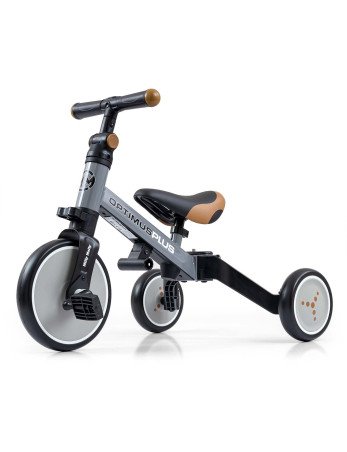 MILLY MALLY Triratukas OPTIMUS Plus 4in1 Pilka-Triratukai-Dviratukai ir triratukai