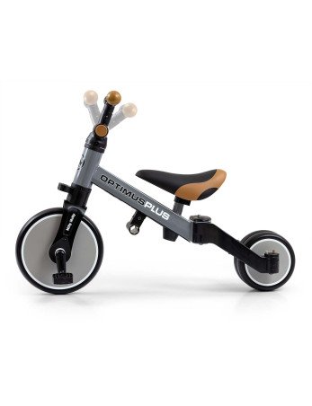 MILLY MALLY Triratukas OPTIMUS Plus 4in1 Pilka-Triratukai-Dviratukai ir triratukai