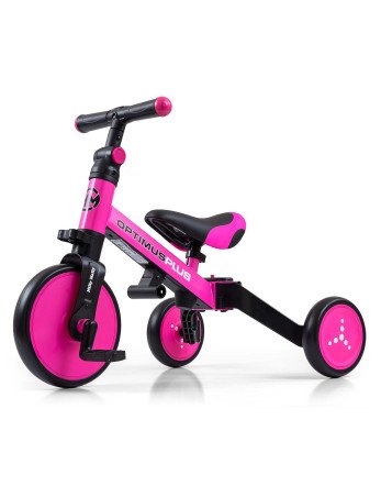 MILLY MALLY Triratukas OPTIMUS Plus 4in1 Rožinė-Triratukai-Dviratukai ir triratukai