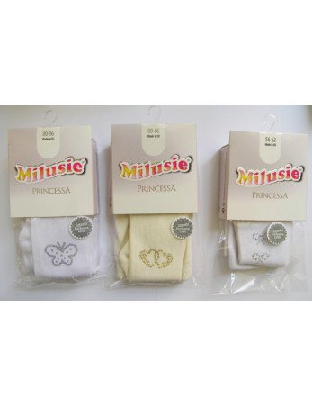 MILUSIE 1263 Medvilninės pėdkelnės DZ su aplikacijomis ex 56/86