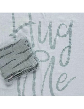 MINENE 10308004120OS Bambukinės sauskelnės "Hug Me" 2 vnt., šviesiai mėlynos 70*70