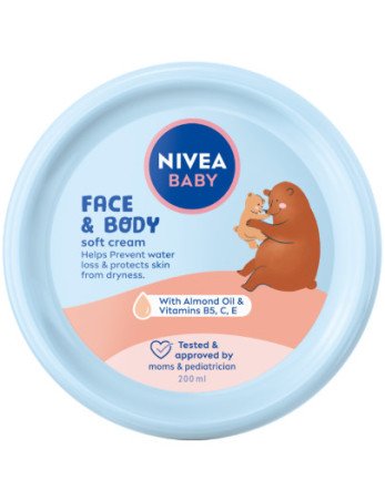 NIVEA BABY 80529 Veido ir kūno priežiūros kremas 200 ml