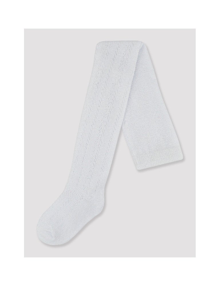 NOVITI RB008-G-01 Medvilninės ažūrinės pėdkelnės baltos 56/62