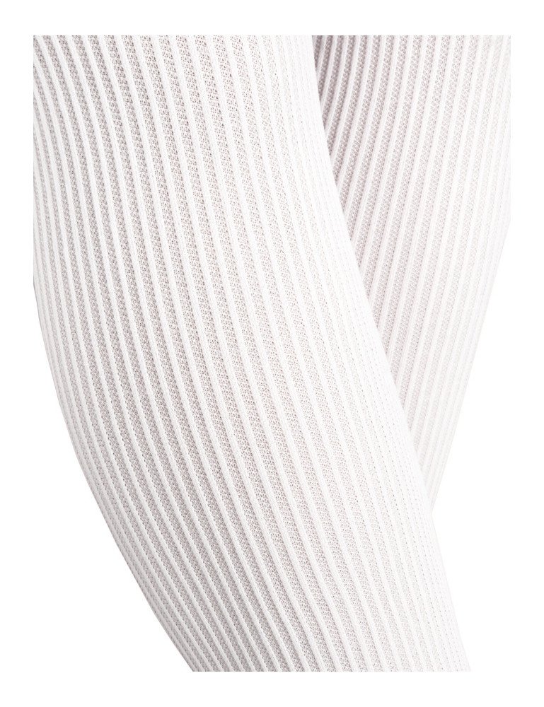 NOVITI RM014-G-01 Pėdkelnės micro 30den baltos dryžuotos 140/146