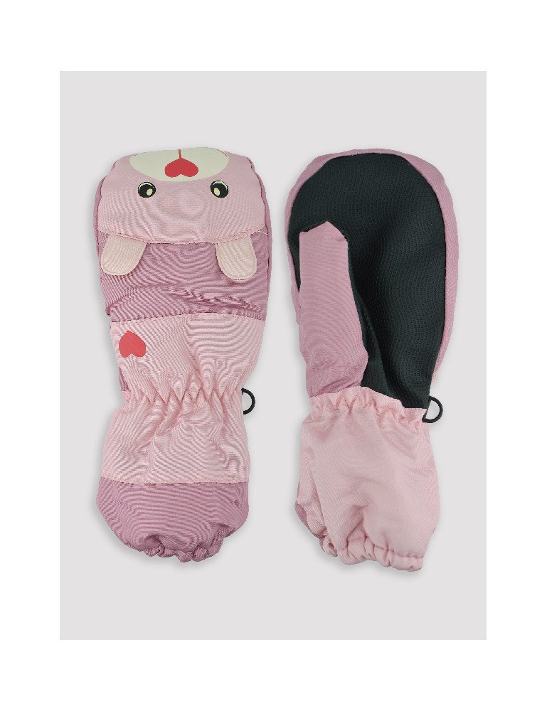 NOVITI RN031-G-01 Mergaitiškos 1P slidinėjimo pirštinės Teddy Bear 14