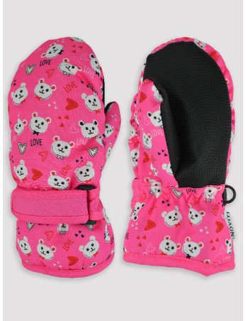 NOVITI RN033-G-01 Mergaitiškos 1P slidinėjimo pirštinės love pink 12