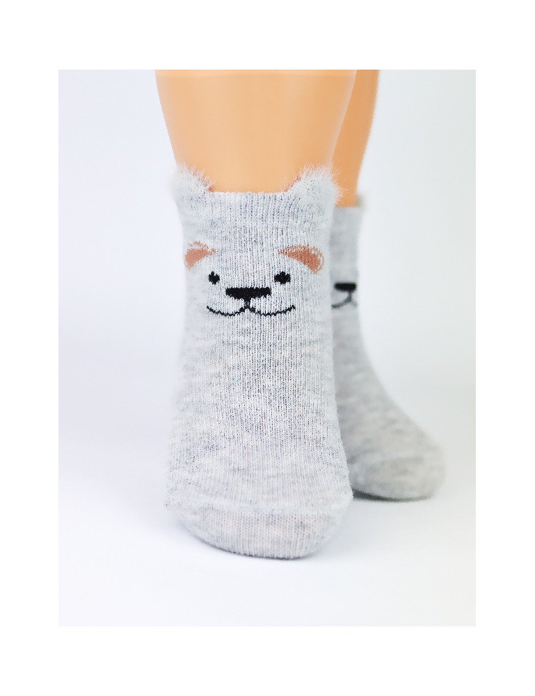 NOVITI SB044-B-03 Berniukų 3D kojinės dog grey melange 12-18 m