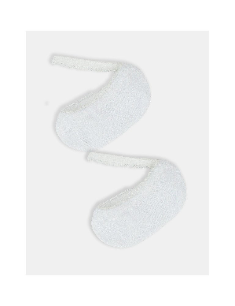 NOVITI SB067-G-01 Kūdikių kojinės su nėriniais, baltos 0-6m