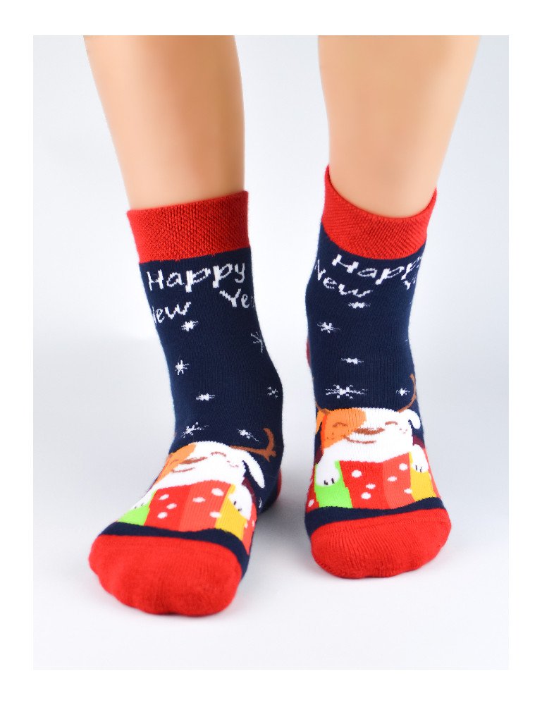 NOVITI SF012-U-01 XMAS Happy New Year frotinės kojinės 31/34