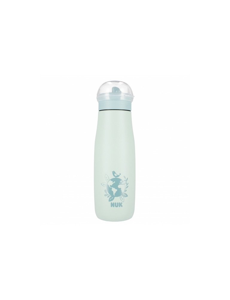 NUK 225328 Nerūdijančio plieno puodelis 500ml Mini +12m pasaulinis