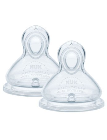 NUK 721329 FLOW CONTROL 2 vnt. buteliuko čiulptukas FC 6-18