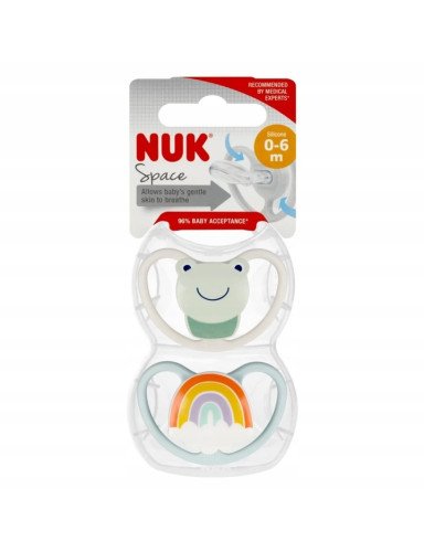 NUK 730313 0-6m SPACE silikoninis manekenas 2 vnt