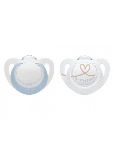 NUK 730713 Silikoninis čiulptukas 0-6 m-cy STAR 2 vnt. dėžutėje