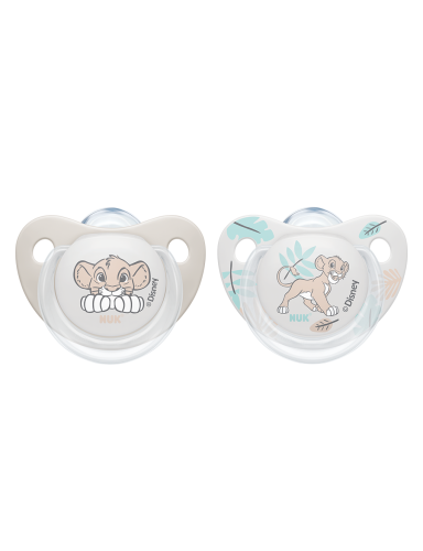NUK 730750 Silikoninis čiulptukas 0-6 m DISNEY KING LION 2 vnt