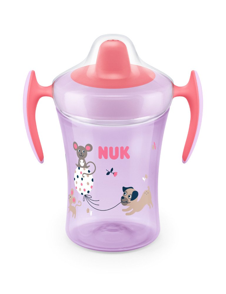 NUK 751140 EVOLUTION TRAINER CUP 230 ml lašinamas puodelis