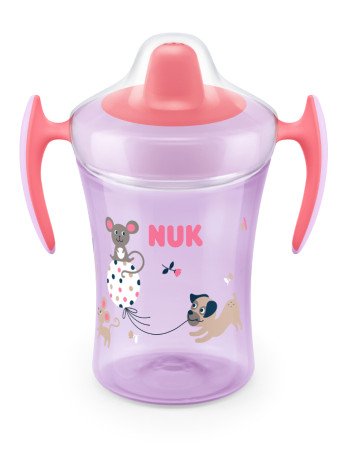 NUK 751140 EVOLUTION TRAINER CUP 230 ml lašinamas puodelis