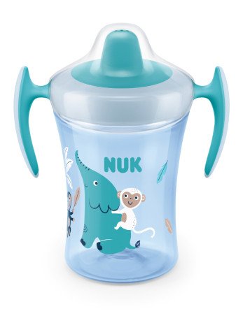 NUK 751140 EVOLUTION TRAINER CUP 230 ml lašinamas puodelis