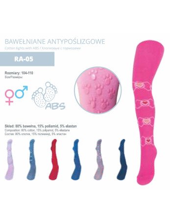 SCORPIO RA-05 ABS neslystančios medvilninės pėdkelnės 80/86