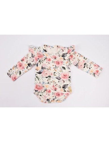 BABY 01190 Kūdikių bodis ilgomis rankovėmis Rose 80/86