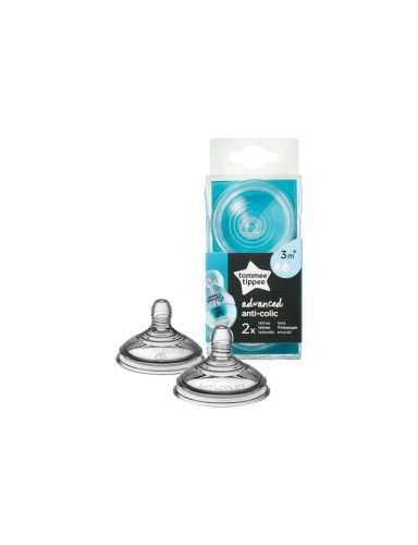 TOMMEE TIPPEE TTP42112852 Buteliukų čiulptukai 3m+ antikolikiniai 2 vnt
